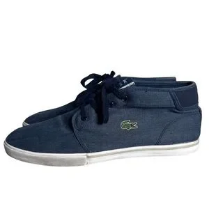 Lacoste Shoes Lacoste Ampthill Mid Mens Blue Lace Up Round Toe